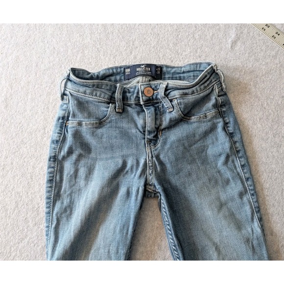 Hollister Jeans 00R Womens 23x28 Low-Rise Jean Legging Light Wash Stretch Skinny - Picture 11 of 15